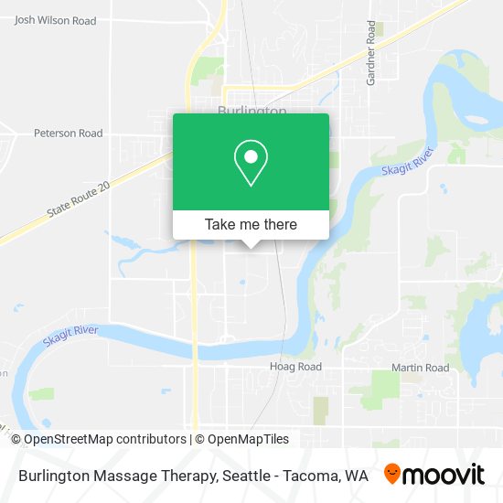 Burlington Massage Therapy map