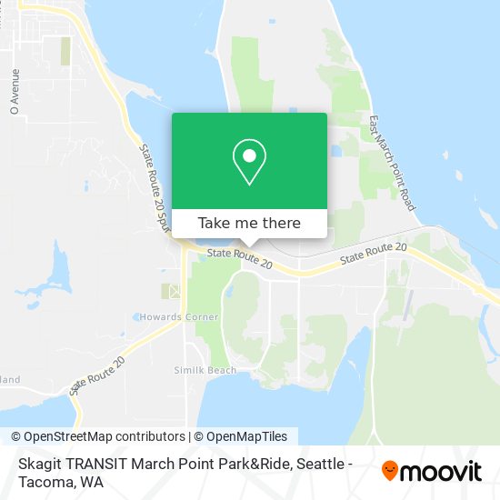 Skagit TRANSIT March Point Park&Ride map
