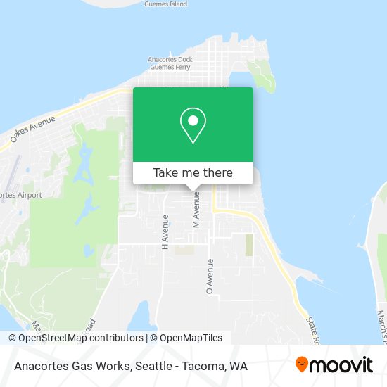 Mapa de Anacortes Gas Works