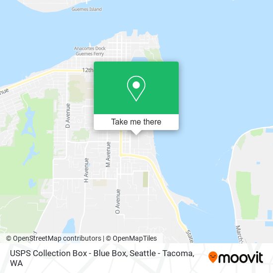 USPS Collection Box - Blue Box map