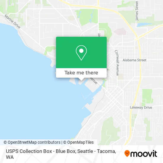 USPS Collection Box - Blue Box map