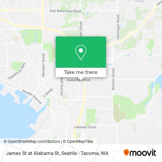 James St at Alabama St map