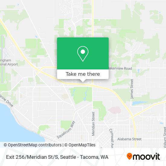 Exit 256/Meridian St/S map