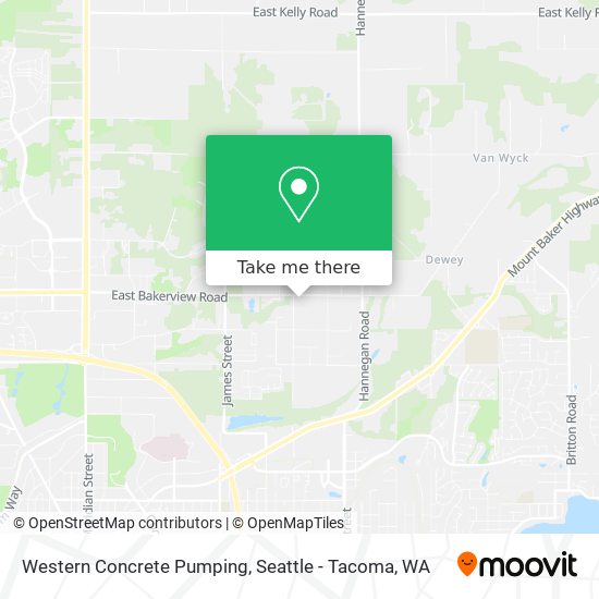 Mapa de Western Concrete Pumping