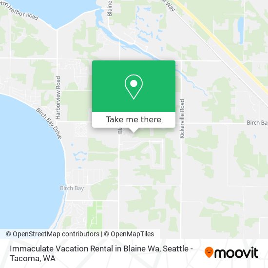 Immaculate Vacation Rental in Blaine Wa map