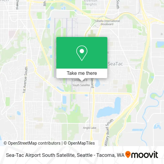 Sea-Tac Airport South Satellite map
