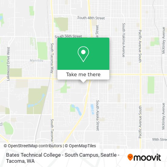 Mapa de Bates Technical College - South Campus