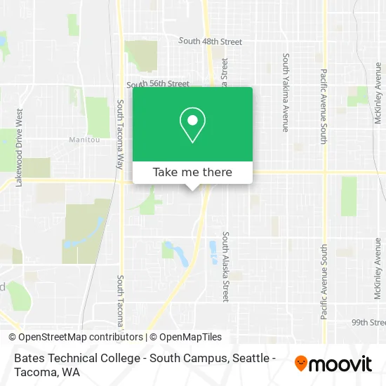 Bates College Campus Map How To Get To Bates Technical College - South Campus In Tacoma By Bus Or  Train?