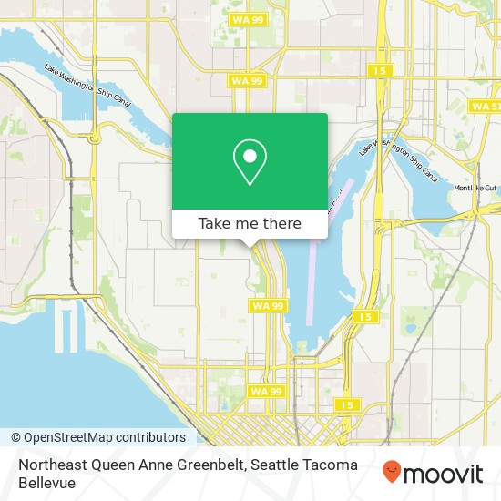 Northeast Queen Anne Greenbelt map