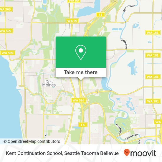 Mapa de Kent Continuation School