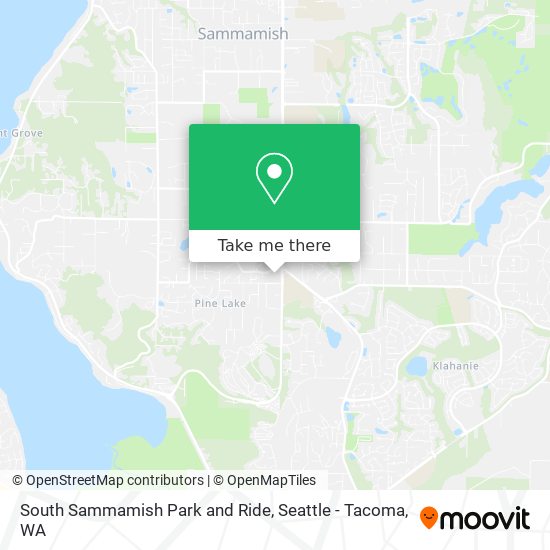 South Sammamish Park and Ride map