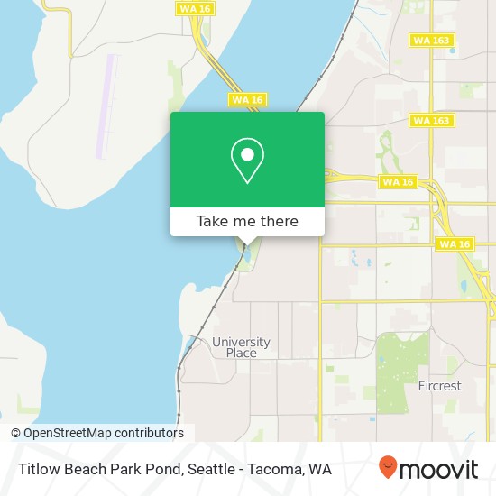 Titlow Beach Park Pond map