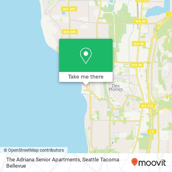 Mapa de The Adriana Senior Apartments