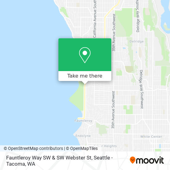 Fauntleroy Way SW & SW Webster St map