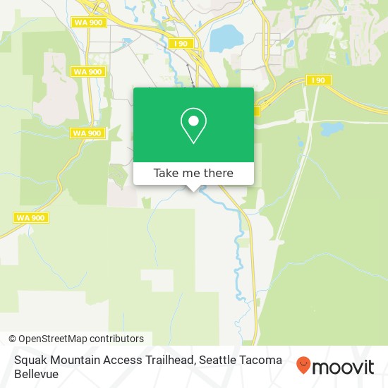 Squak Mountain Access Trailhead map