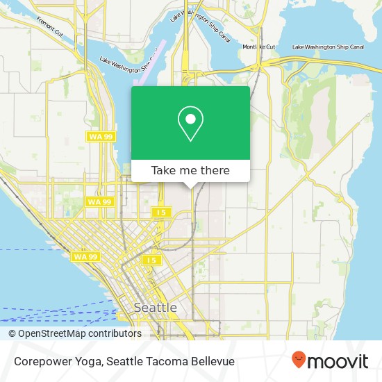 Corepower Yoga map