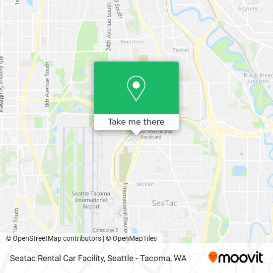 Seatac Rental Car Facility map