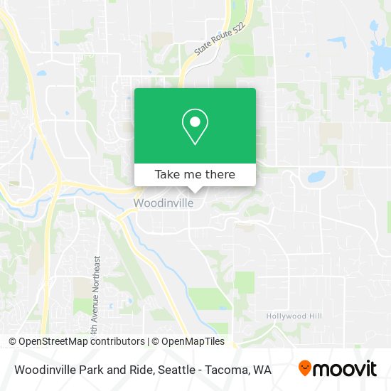 Woodinville Park and Ride map