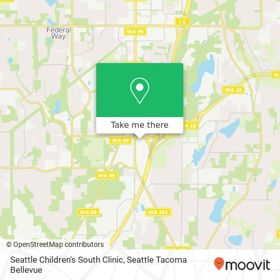 Seattle Children's South Clinic map