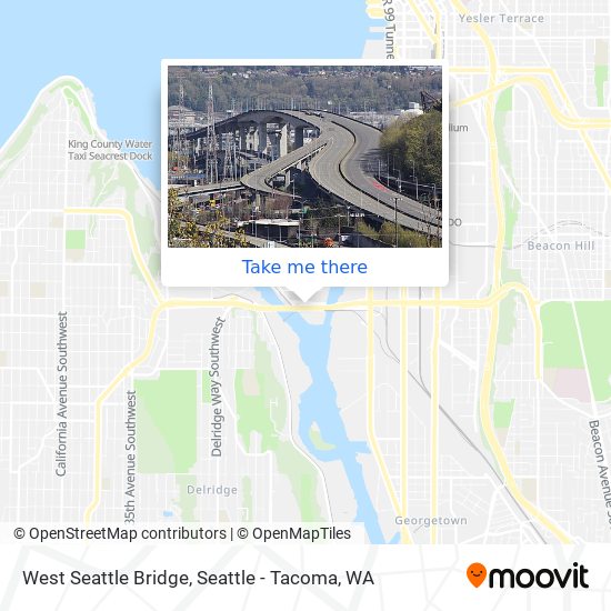 West Seattle Bridge map