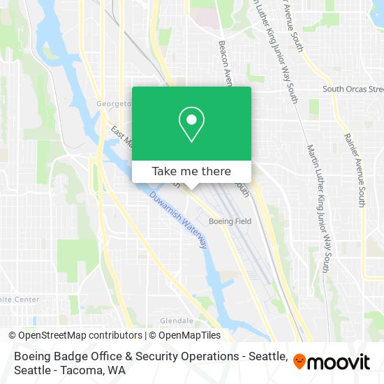 Boeing Badge Office & Security Operations - Seattle map