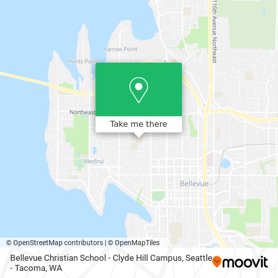 Mapa de Bellevue Christian School - Clyde Hill Campus