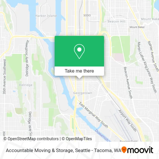Accountable Moving & Storage map