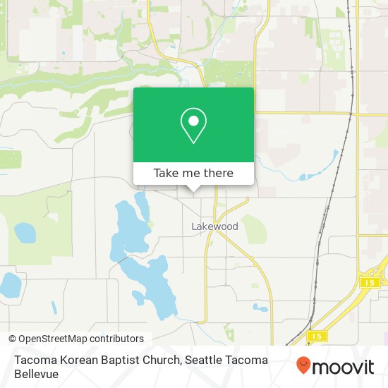 Tacoma Korean Baptist Church map