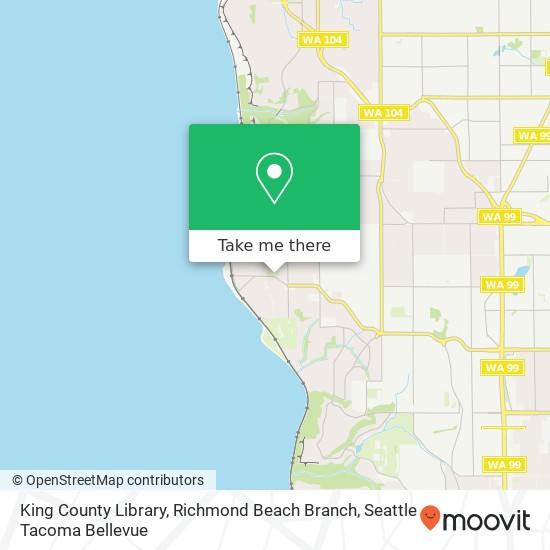 King County Library, Richmond Beach Branch map