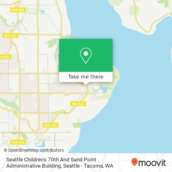 Seattle Children's 70th And Sand Point Administrative Building map