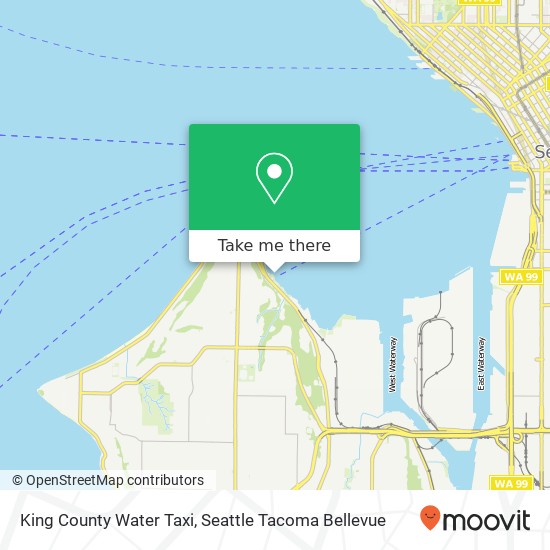 King County Water Taxi map