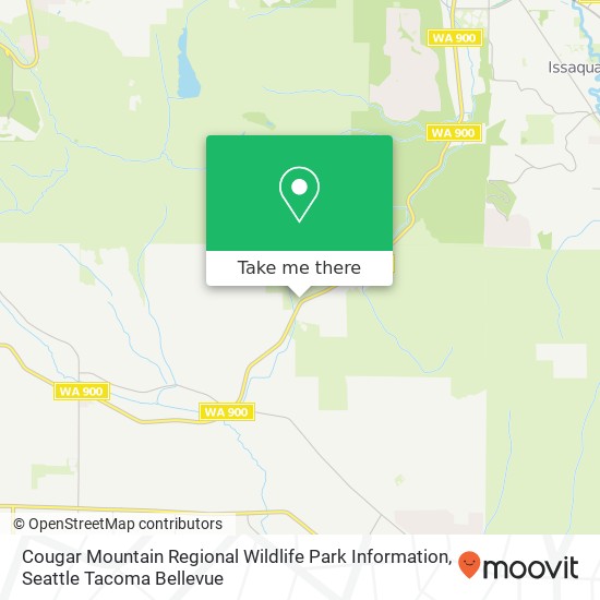 Mapa de Cougar Mountain Regional Wildlife Park Information