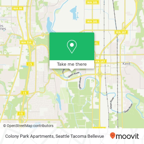 Mapa de Colony Park Apartments