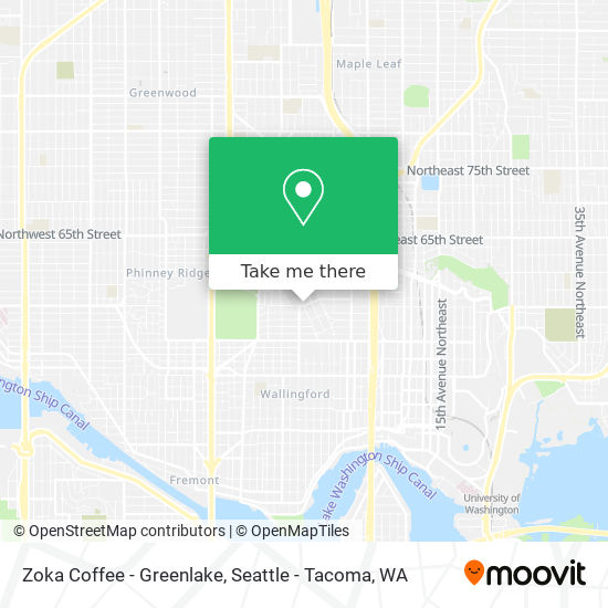 Zoka Coffee - Greenlake map
