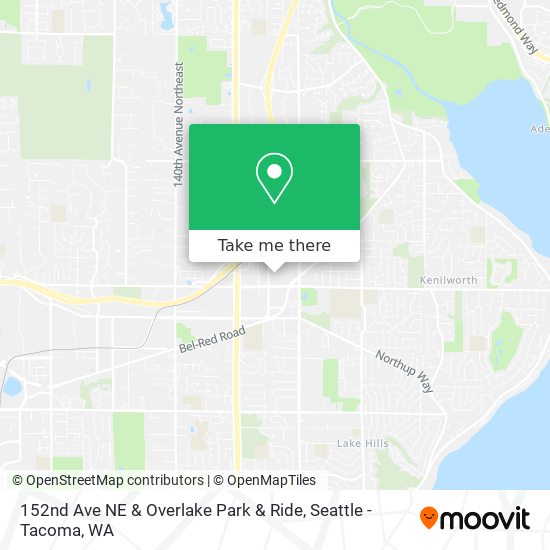 152nd Ave NE & Overlake Park & Ride map