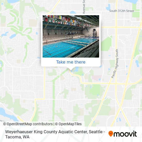 Mapa de Weyerhaeuser King County Aquatic Center