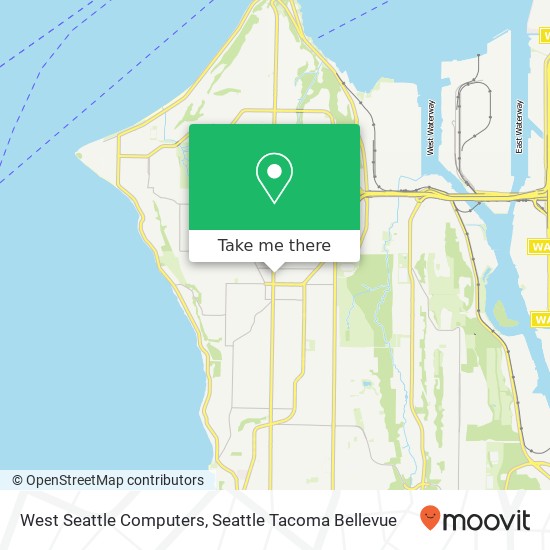 West Seattle Computers map