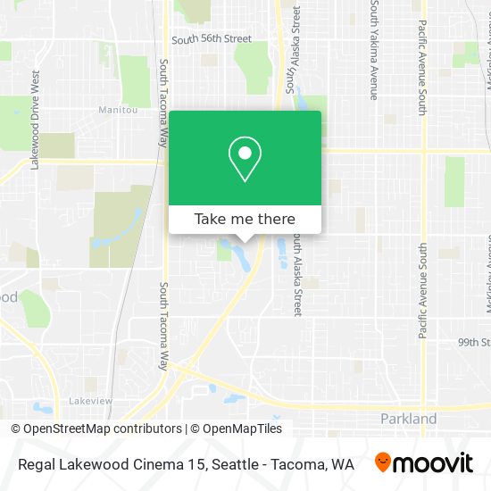 Mapa de Regal Lakewood Cinema 15
