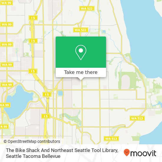 Mapa de The Bike Shack And Northeast Seattle Tool Library