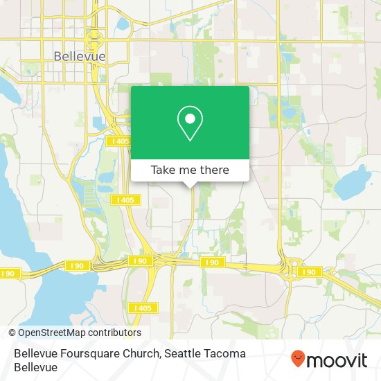 Bellevue Foursquare Church map