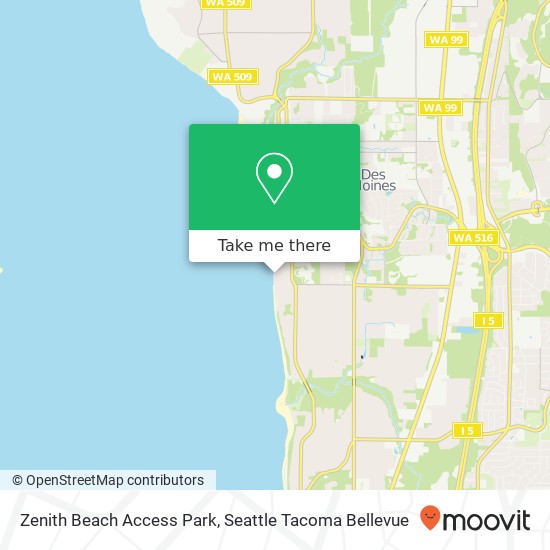 Zenith Beach Access Park map