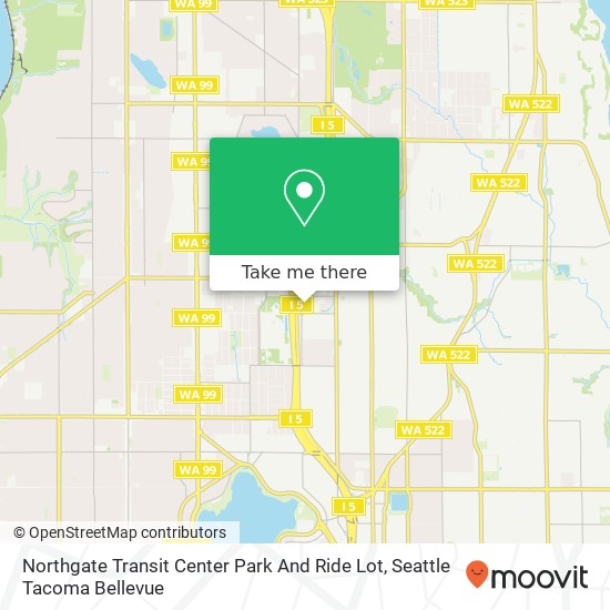 Mapa de Northgate Transit Center Park And Ride Lot
