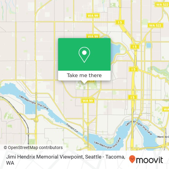 Mapa de Jimi Hendrix Memorial Viewpoint