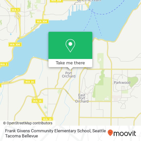 Frank Givens Community Elementary School map