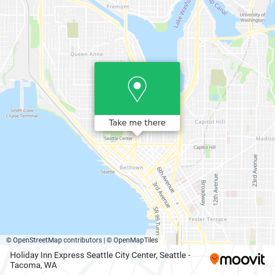 Holiday Inn Express Seattle City Center map