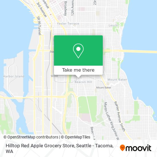 Hilltop Red Apple Grocery Store map