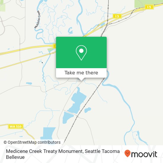 Medicene Creek Treaty Monument map