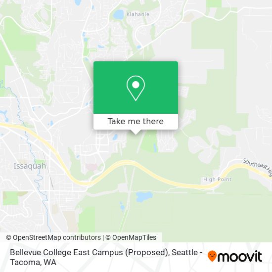 Bellevue College East Campus (Proposed) map