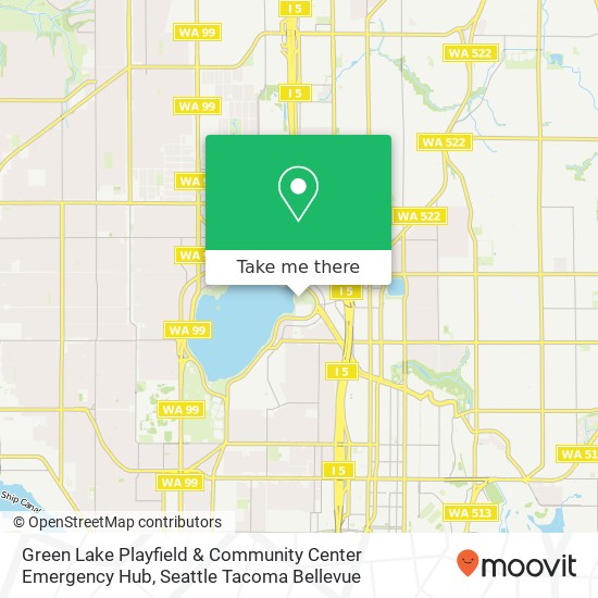 Mapa de Green Lake Playfield & Community Center Emergency Hub