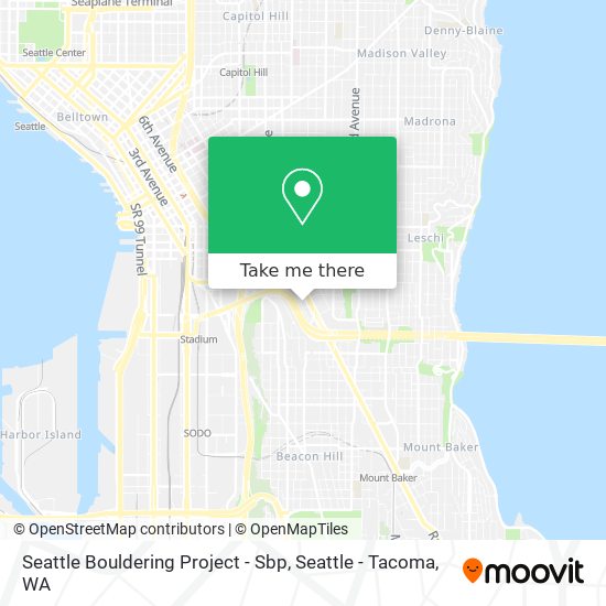 Mapa de Seattle Bouldering Project - Sbp